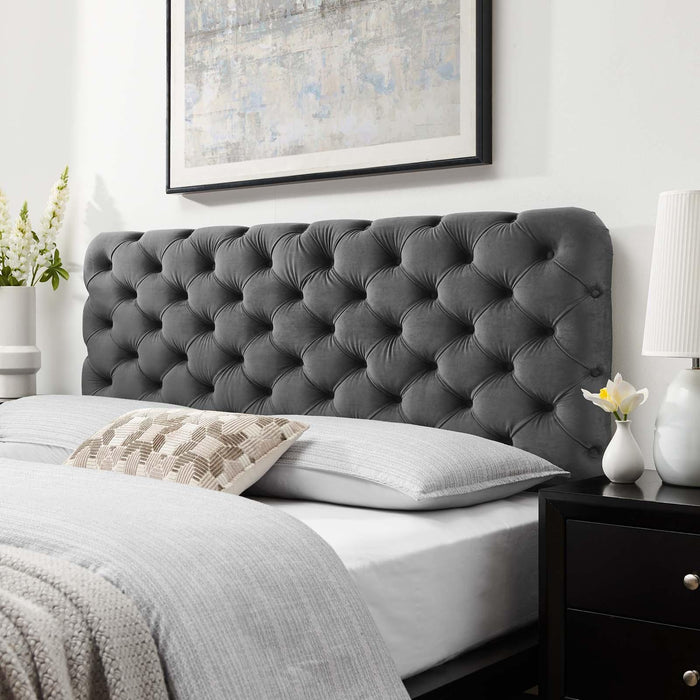 Lizzy Tufted Twin Performance Velvet Headboard