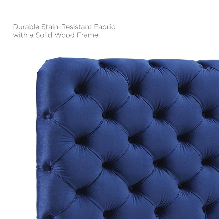 Lizzy Tufted Twin Performance Velvet Headboard