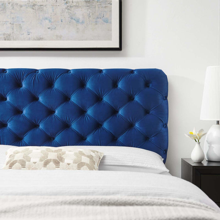 Lizzy Tufted King/California King Performance Velvet Headboard