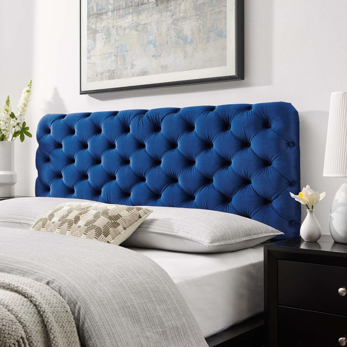 Lizzy Tufted King/California King Performance Velvet Headboard