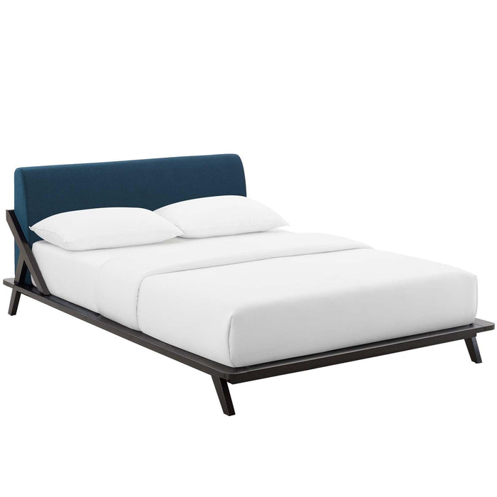 Luella Queen Upholstered Fabric Platform Bed