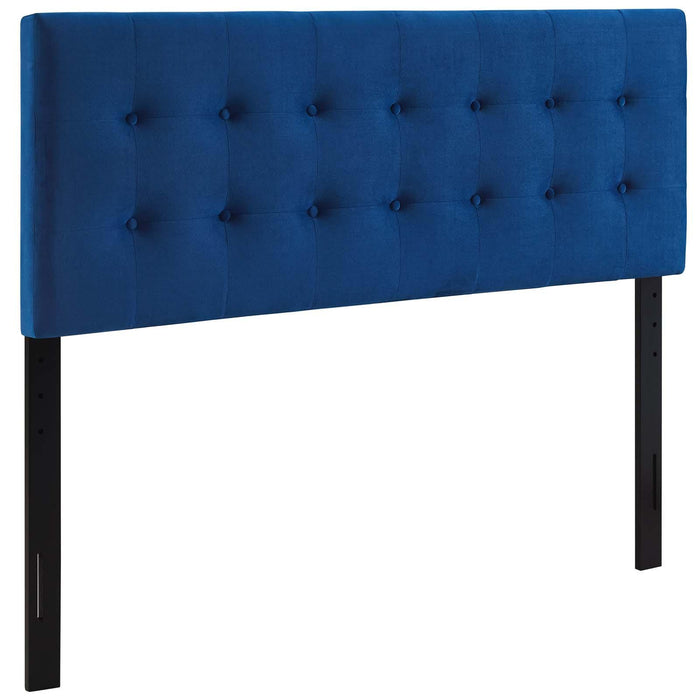 Emily Queen Biscuit Tufted Performance Velvet Headboard