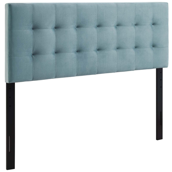 Lily Queen Biscuit Tufted Performance Velvet Headboard