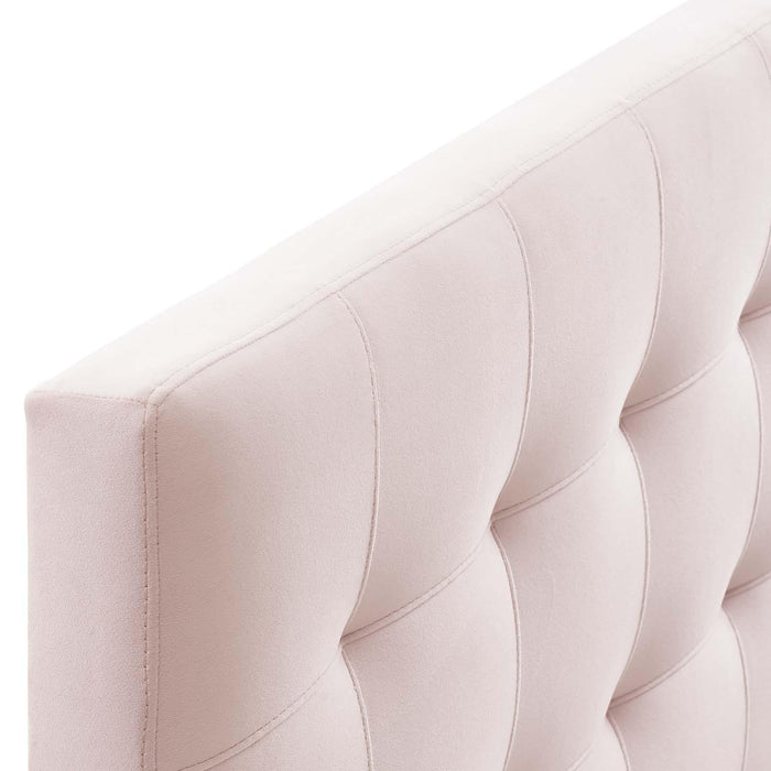 Lily Queen Biscuit Tufted Performance Velvet Headboard