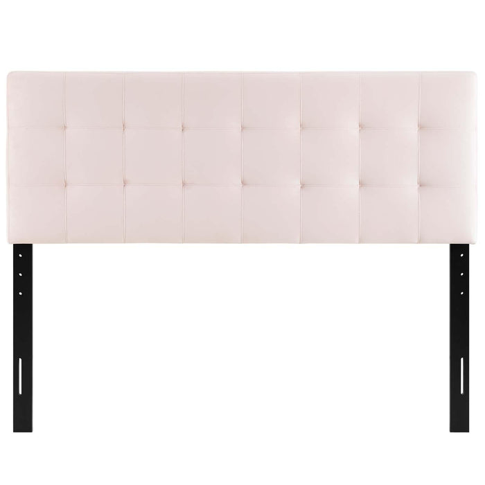 Lily Queen Biscuit Tufted Performance Velvet Headboard