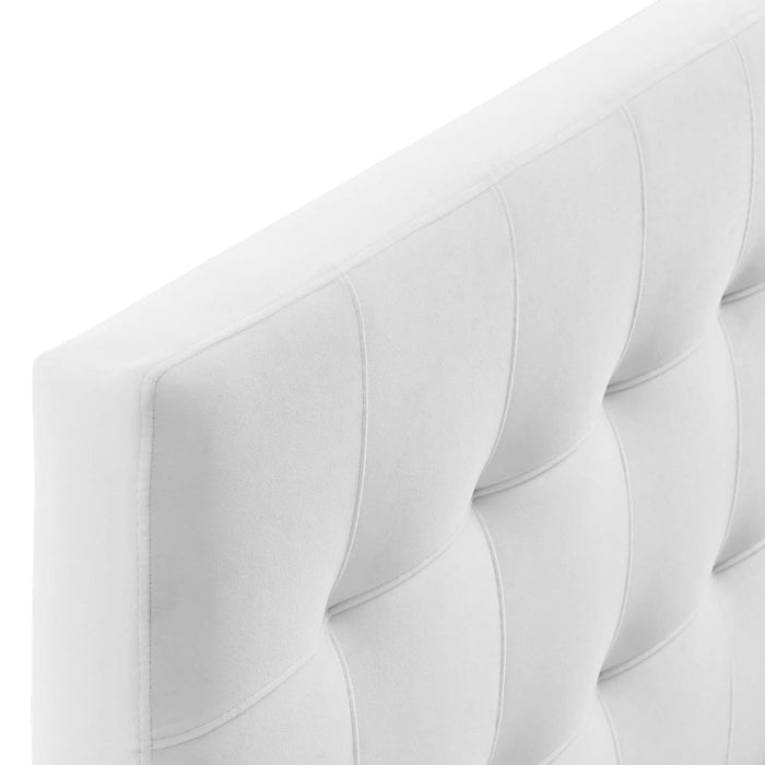 Lily Queen Biscuit Tufted Performance Velvet Headboard