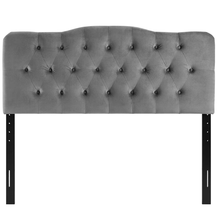 Annabel Queen Diamond Tufted Performance Velvet Headboard