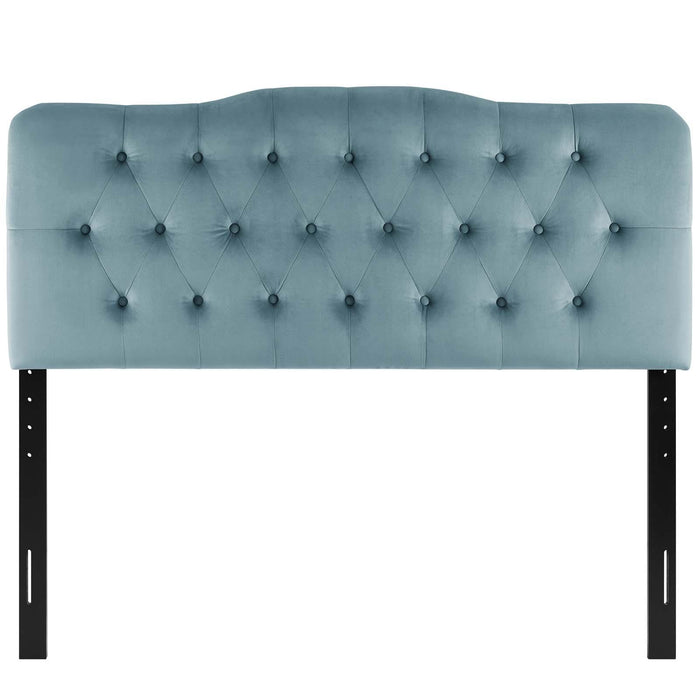 Annabel Queen Diamond Tufted Performance Velvet Headboard