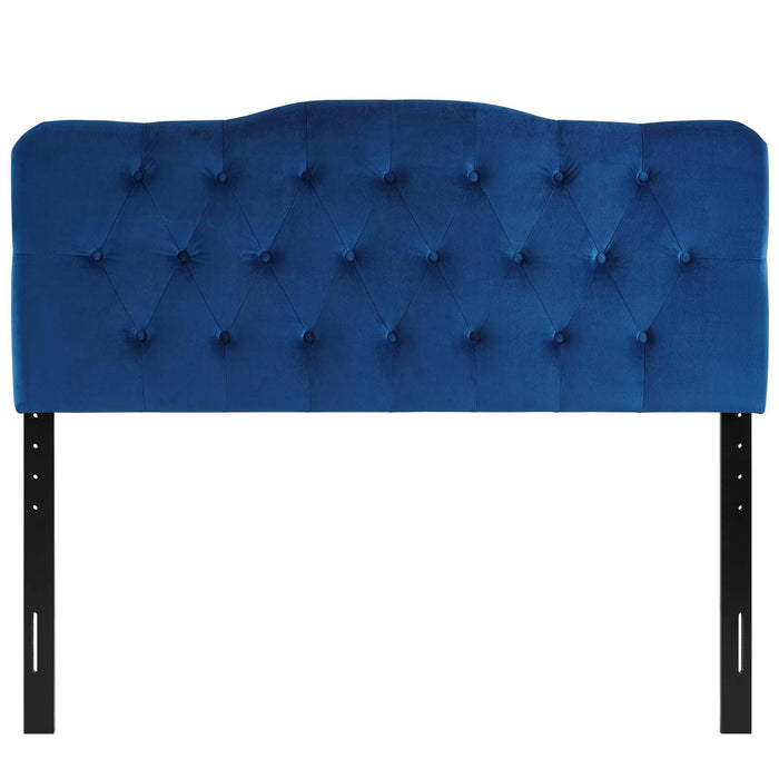 Annabel King Diamond Tufted Performance Velvet Headboard