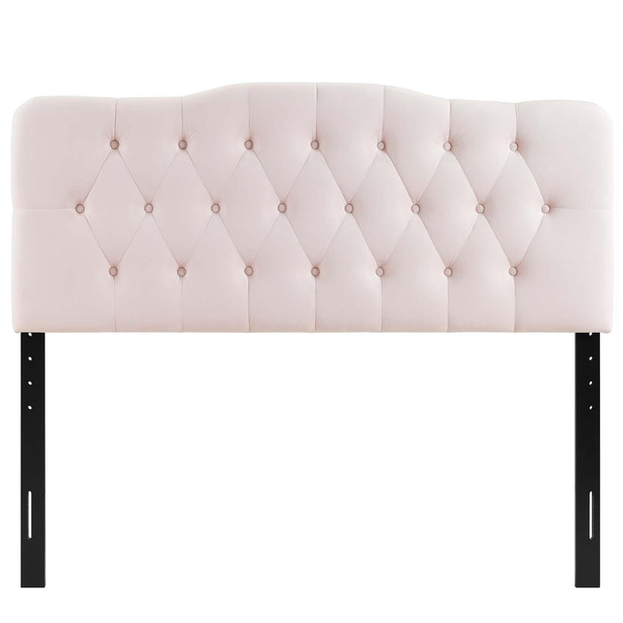 Annabel King Diamond Tufted Performance Velvet Headboard