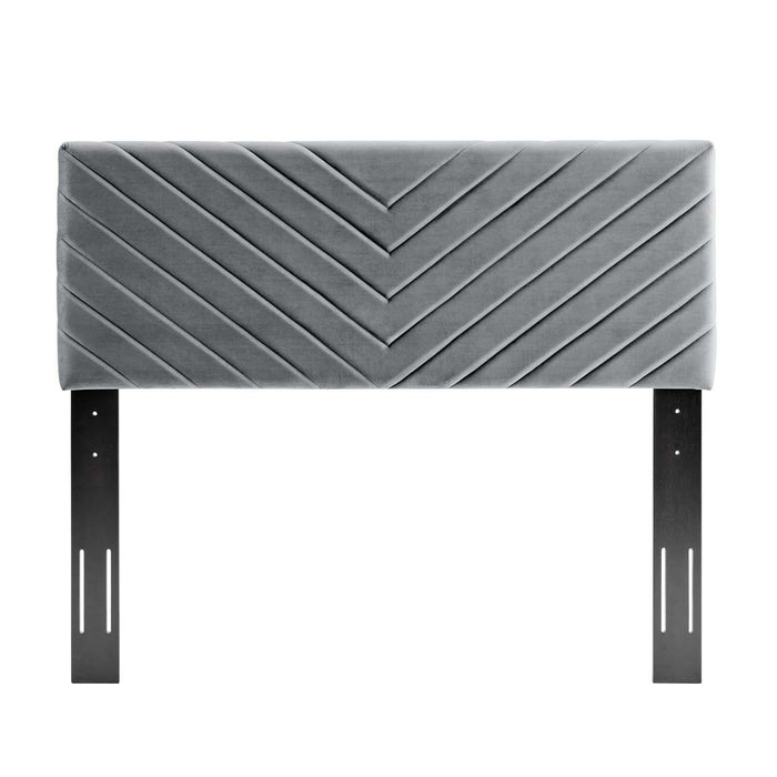 Alyson Angular Channel Tufted Performance Velvet Twin Headboard