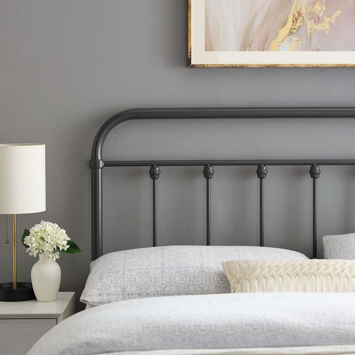 Sage Queen Metal Headboard