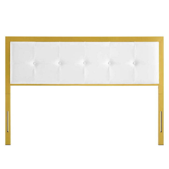 Teagan Tufted Queen Performance Velvet Headboard