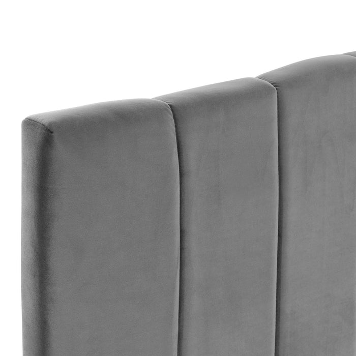 Camilla Channel Tufted King/California King Performance Velvet Headboard