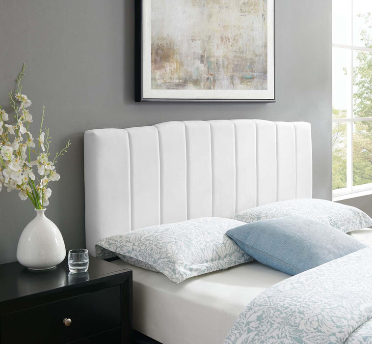 Camilla Channel Tufted Twin Performance Velvet Headboard