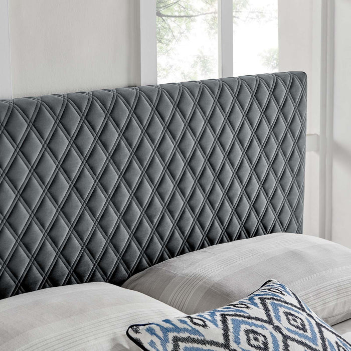 Angela Twin Performance Velvet Headboard