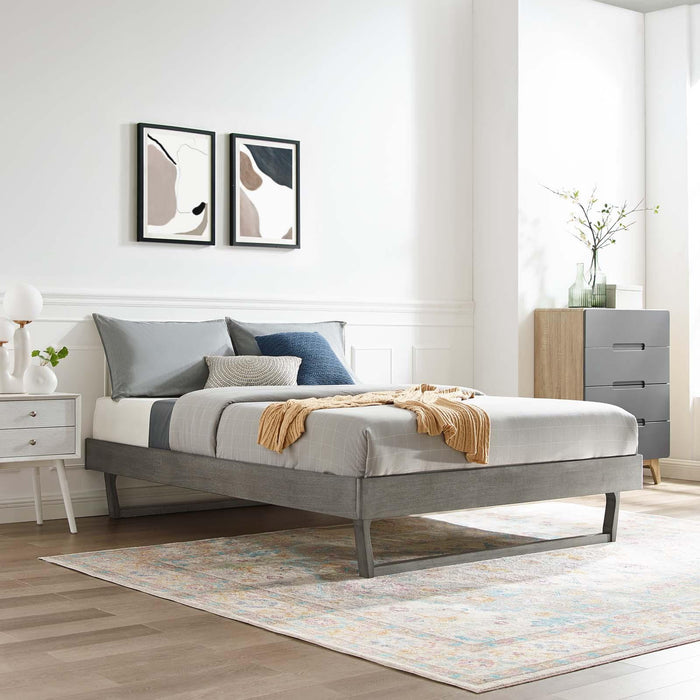 Billie King Wood Platform Bed Frame