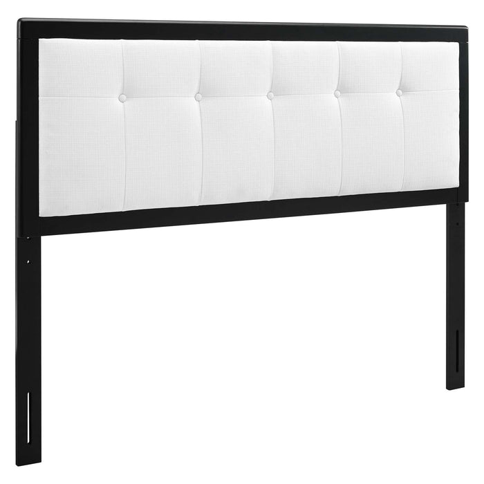 Draper Tufted Queen Fabric and Wood Headboard