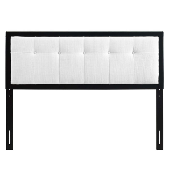 Draper Tufted Twin Fabric and Wood Headboard