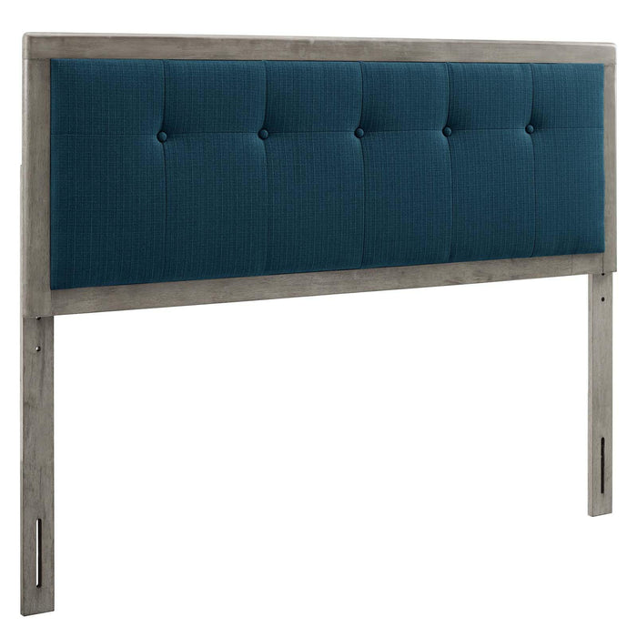 Draper Tufted Twin Fabric and Wood Headboard