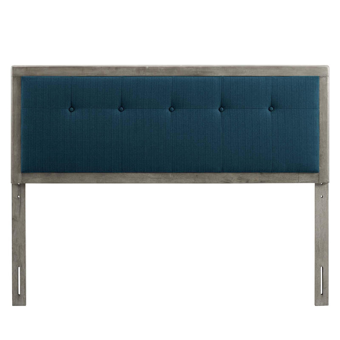 Draper Tufted Twin Fabric and Wood Headboard