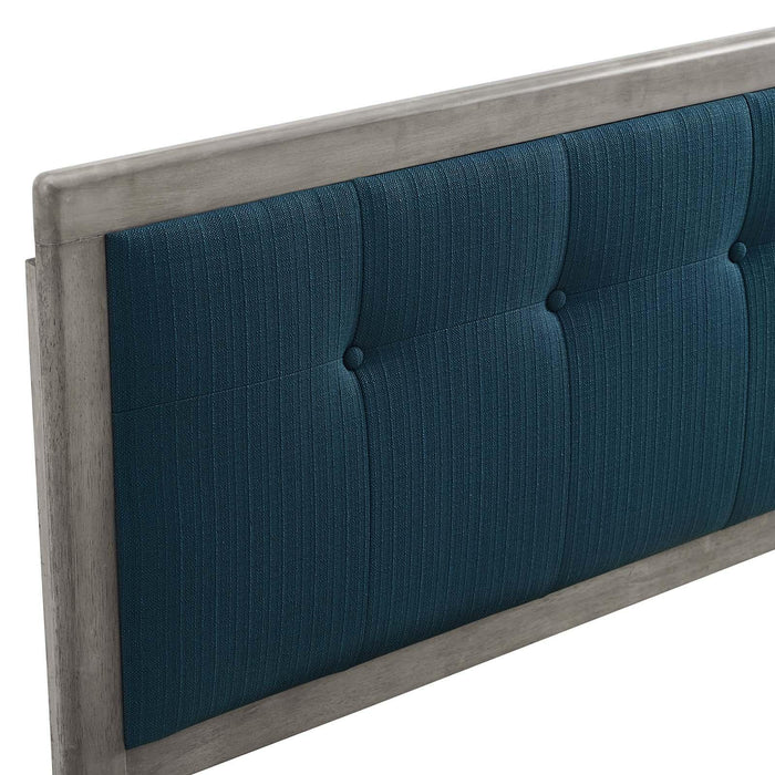 Draper Tufted King Fabric and Wood Headboard