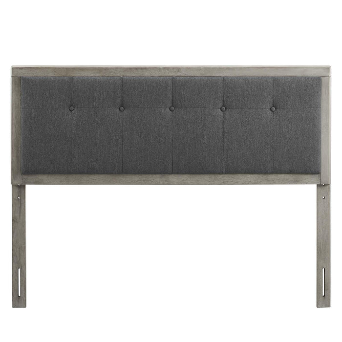 Draper Tufted King Fabric and Wood Headboard