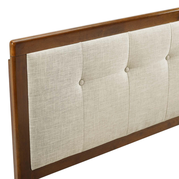 Draper Tufted King Fabric and Wood Headboard