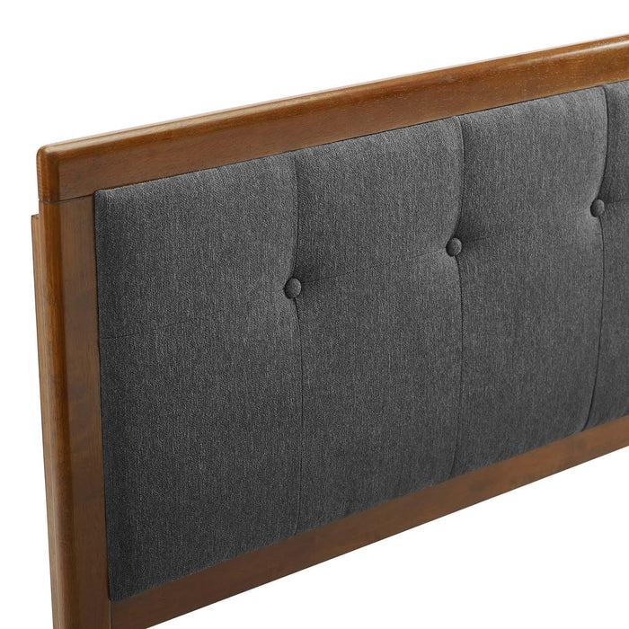 Draper Tufted Full Fabric and Wood Headboard