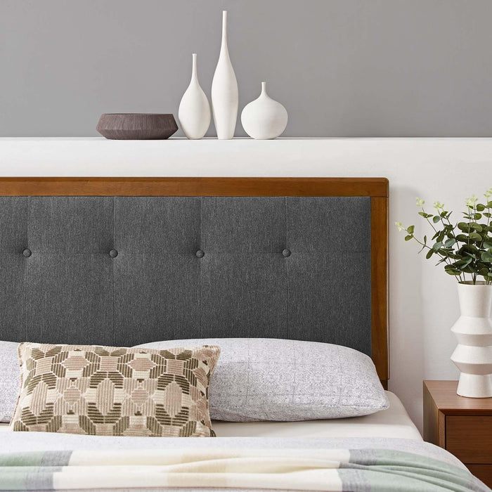 Draper Tufted Full Fabric and Wood Headboard