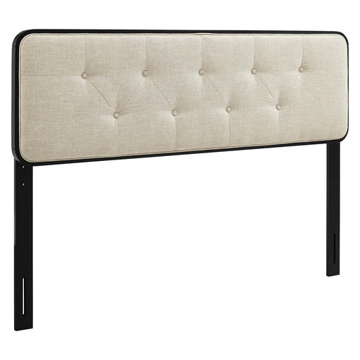 Collins Tufted Full Fabric and Wood Headboard image