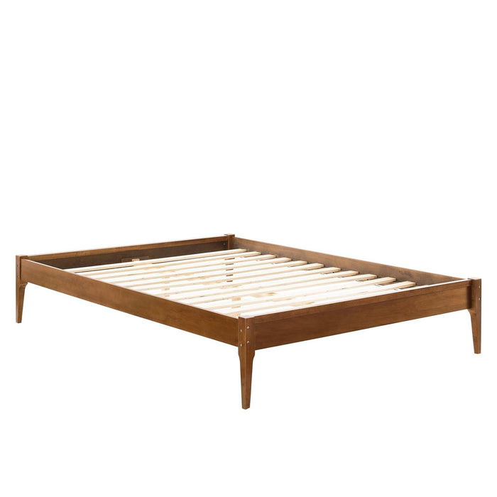 June King Wood Platform Bed Frame