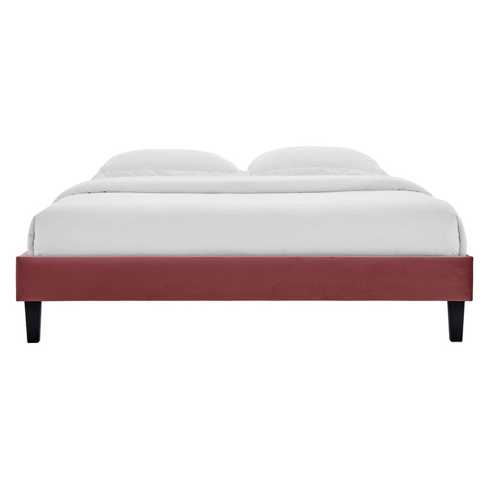 Reign Full Performance Velvet Platform Bed Frame