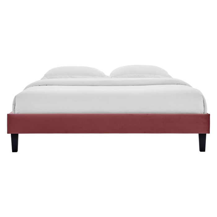 Reign Twin Performance Velvet Platform Bed Frame