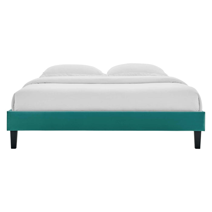 Reign Twin Performance Velvet Platform Bed Frame