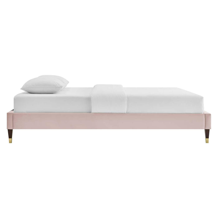 Harlow King Performance Velvet Platform Bed Frame