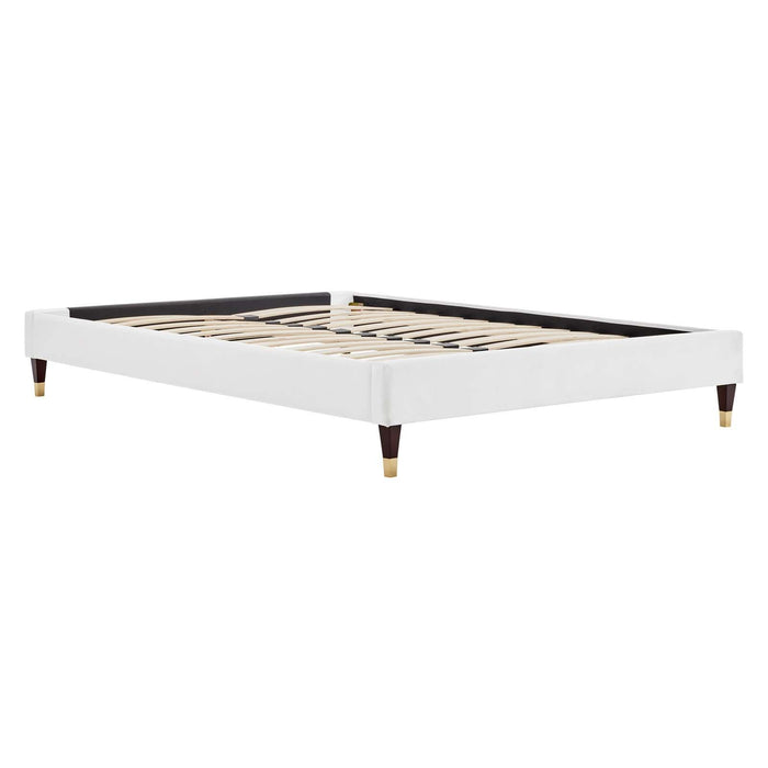 Harlow King Performance Velvet Platform Bed Frame