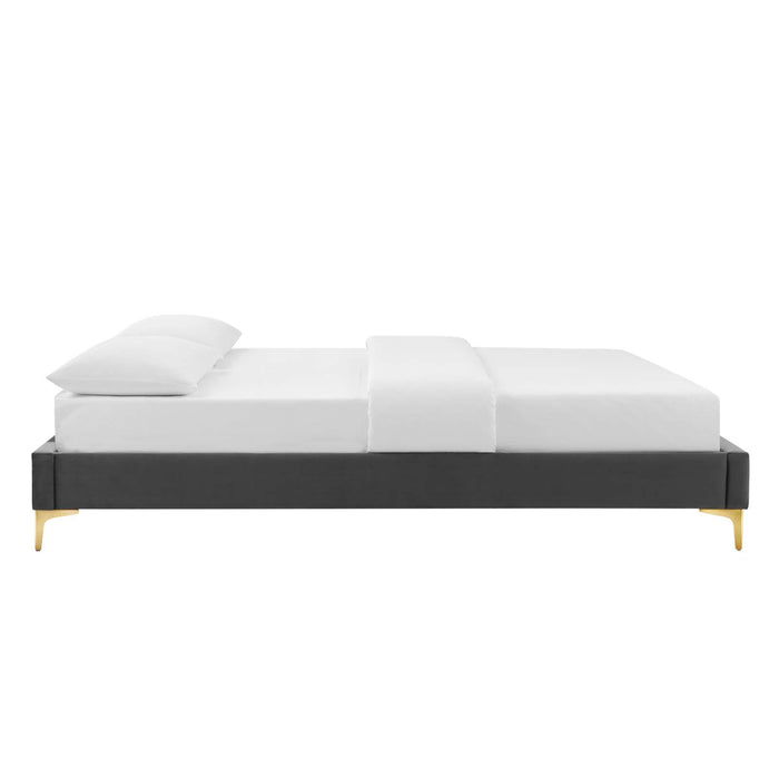 Sutton Queen Performance Velvet Bed Frame