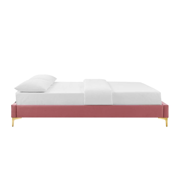 Sutton Queen Performance Velvet Bed Frame