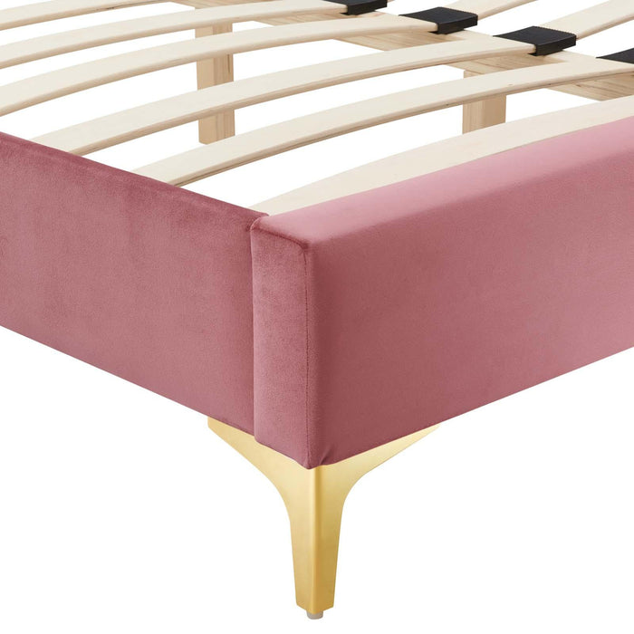 Sutton Twin Performance Velvet Bed Frame