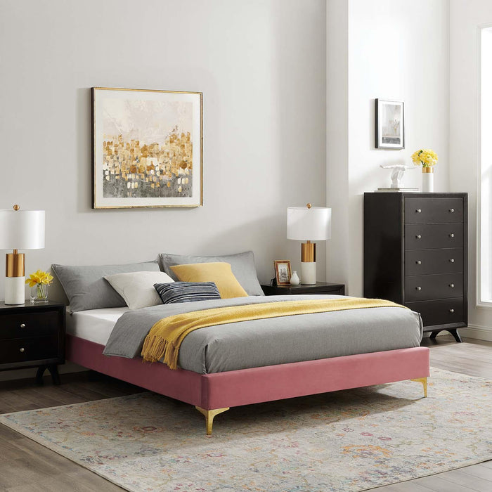 Sutton Twin Performance Velvet Bed Frame