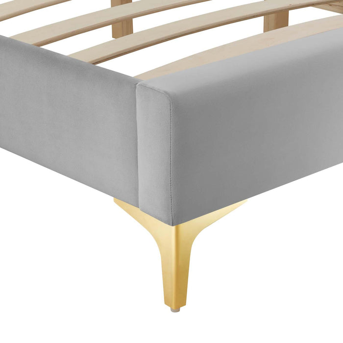 Sutton Queen Performance Velvet Bed Frame