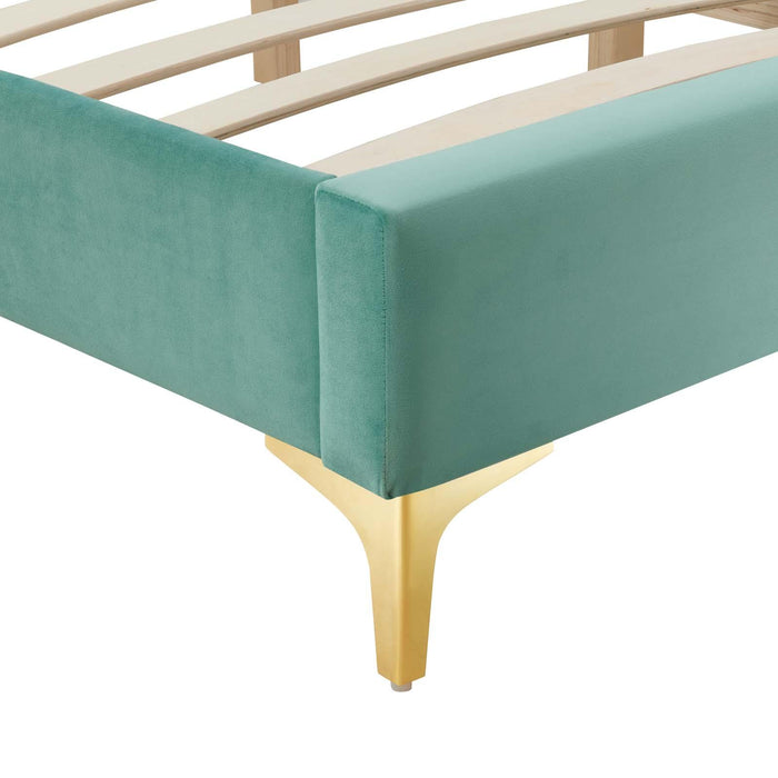 Sutton Queen Performance Velvet Bed Frame