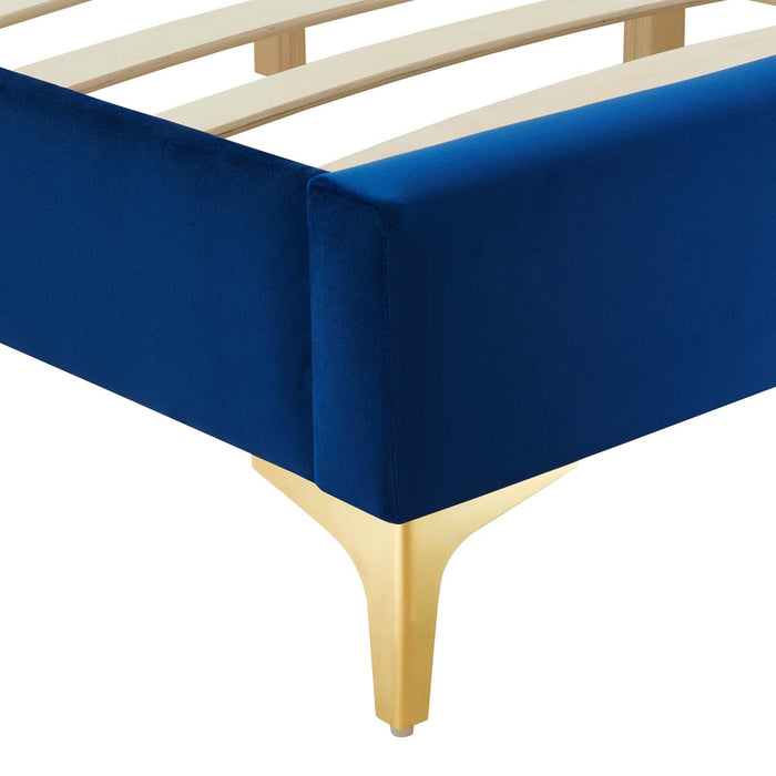 Sutton Twin Performance Velvet Bed Frame