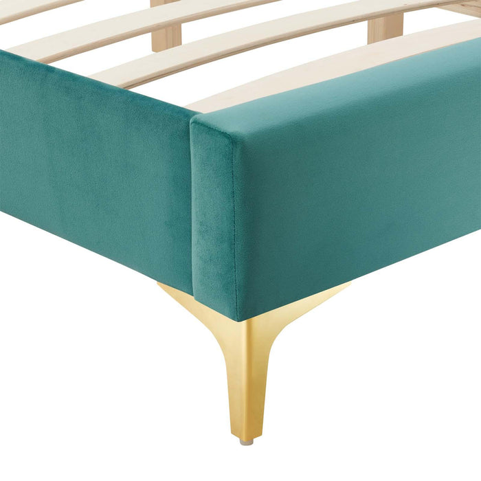 Sutton Queen Performance Velvet Bed Frame