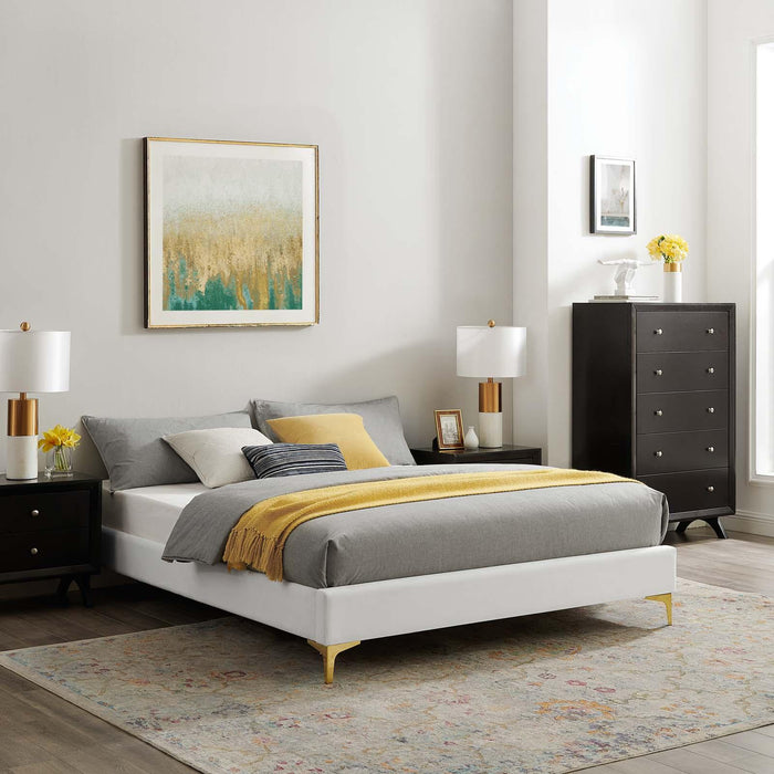 Sutton Full Performance Velvet Bed Frame