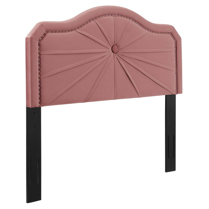 Kristin Pleated Performance Velvet Twin Headboard