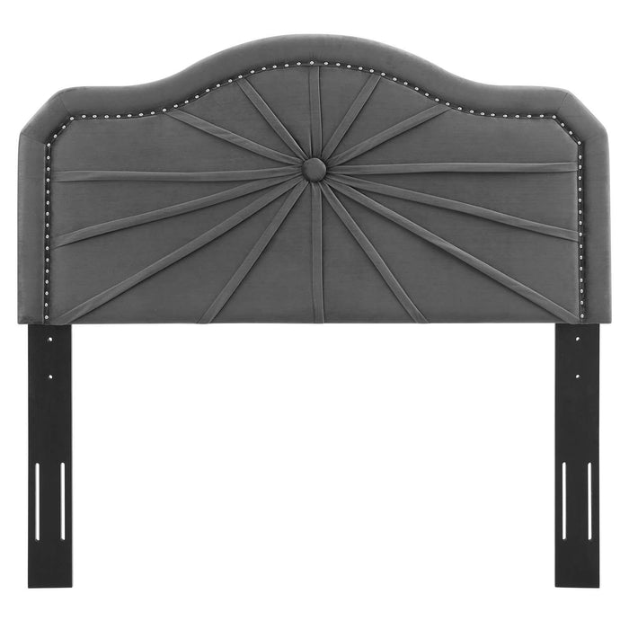 Kristin Pleated Performance Velvet Twin Headboard