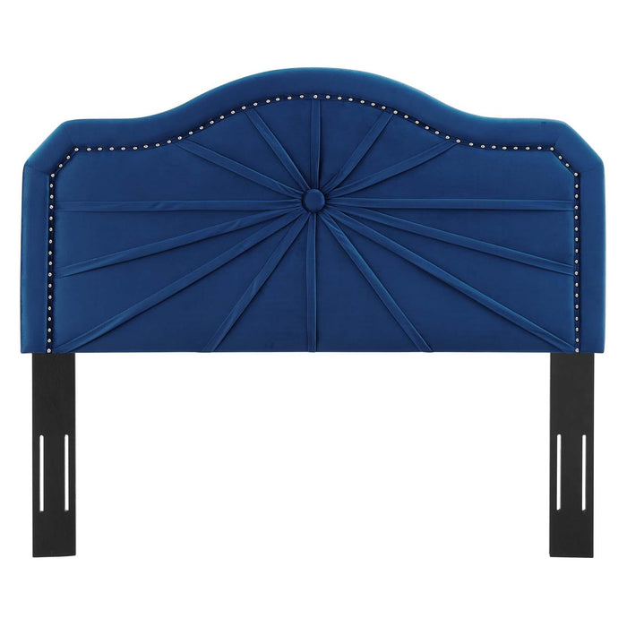 Kristin Pleated Performance Velvet Twin Headboard