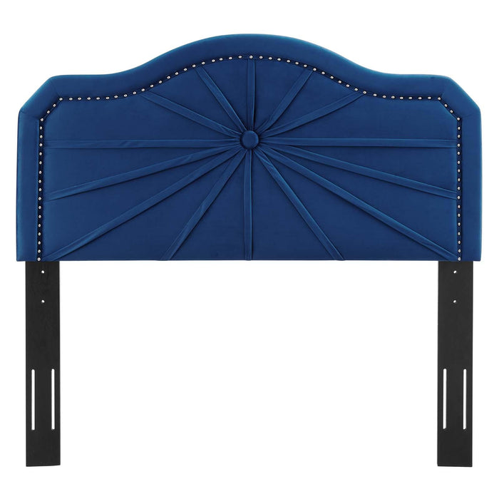 Kristin Pleated Performance Velvet Full/Queen Headboard